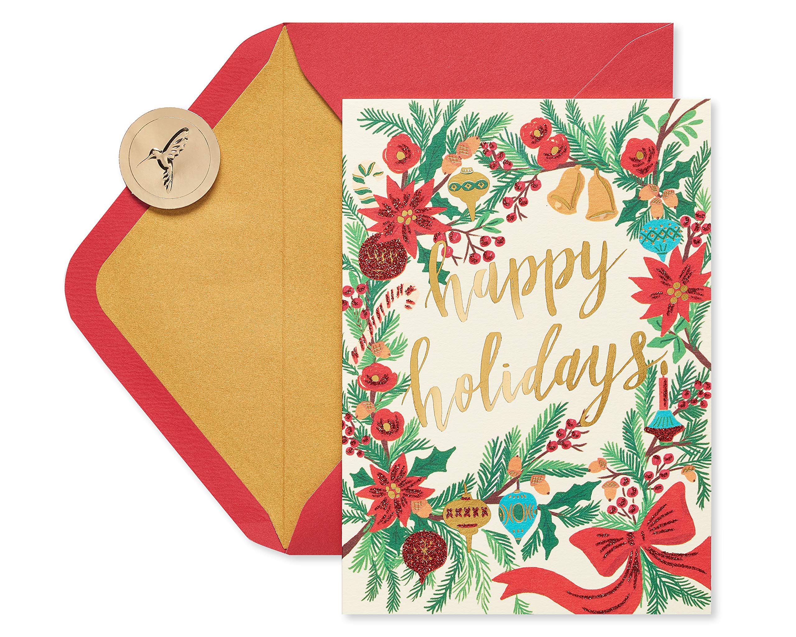 Papyrus Holiday Cards Boxed with Envelopes, Warm Wishes, Wreath (14-Count) — image 1