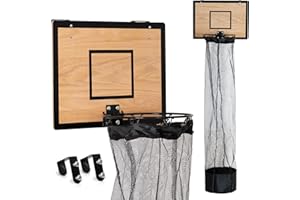 FURY STRIKE Wooden Basketball Hamper - Hoop Laundry Basket Over the Door - Room Decor