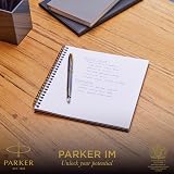 Parker IM Fountain Pen Grey Lacquer Gold Trims Medium Nib Gift Box view 2