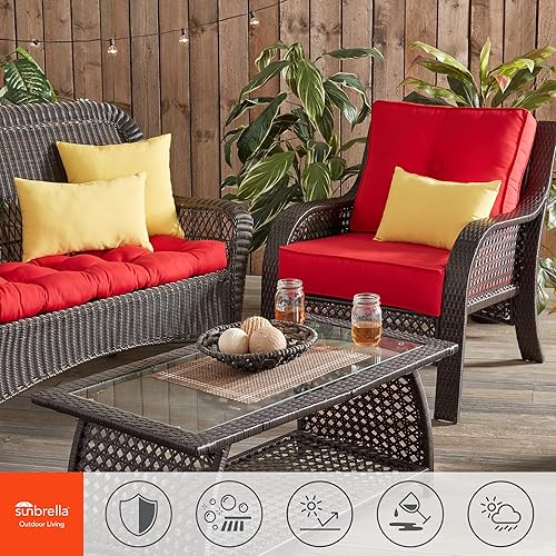Sunbrella Red Garden Table And Chairs Greendale Home Fashions