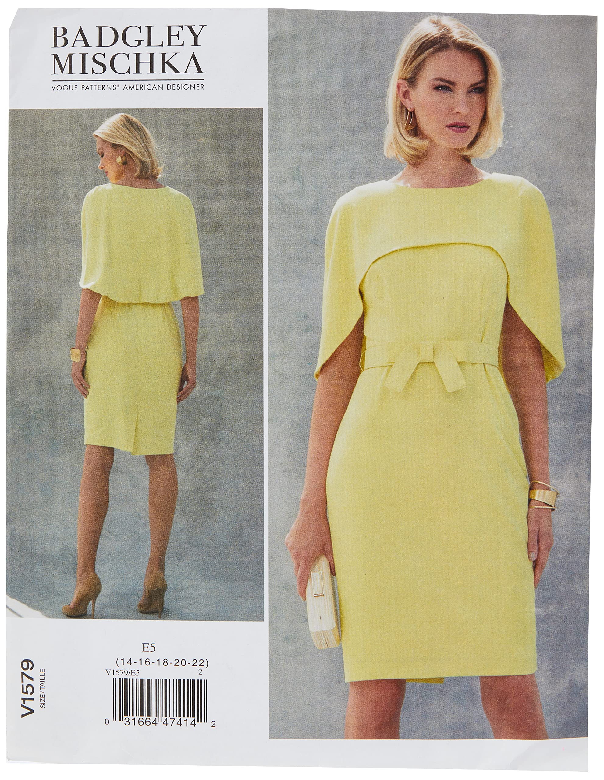 Vogue Patterns Vogue Pattern Misses/Petite Dress, Tissue, Multi-Colour, Sizes 14-22