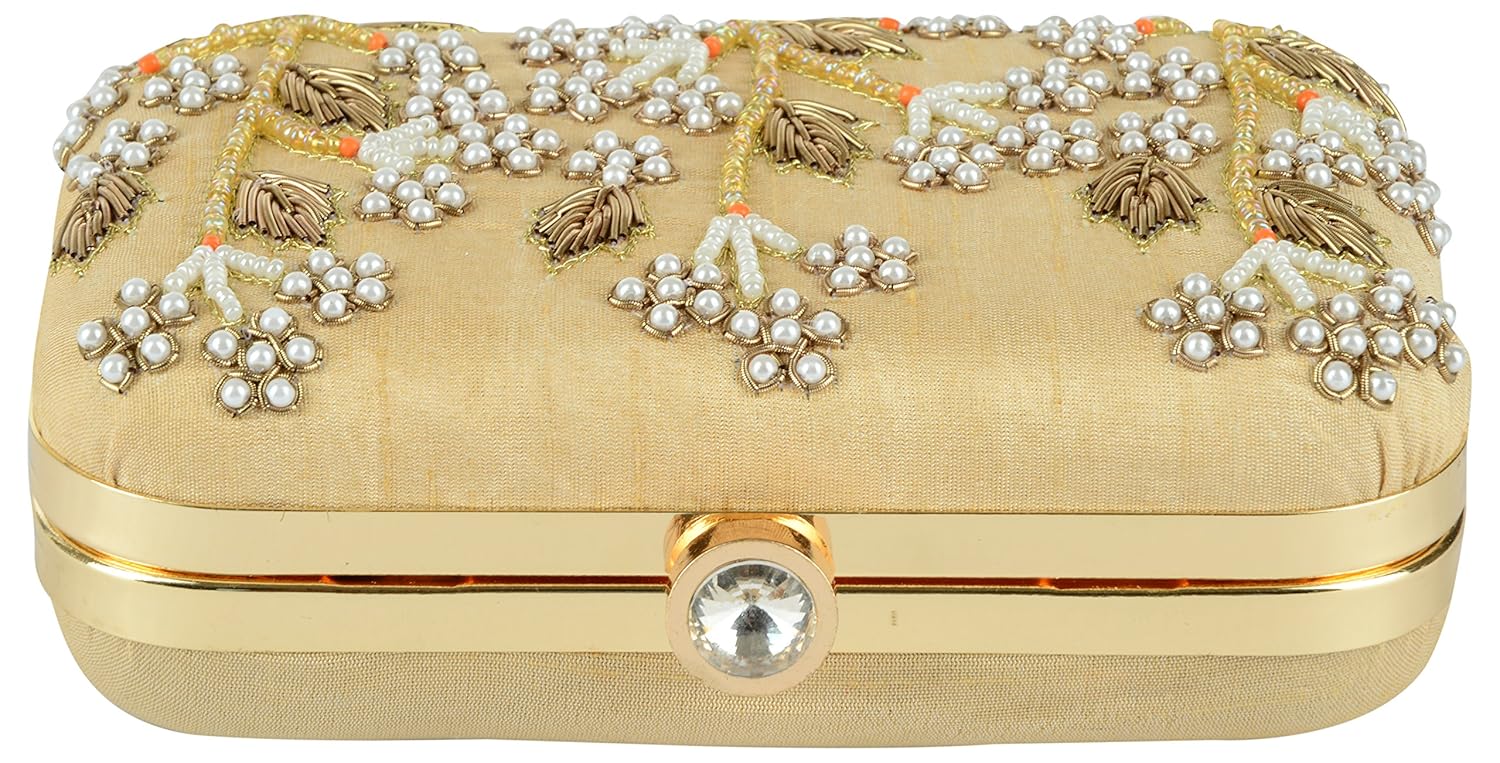 tooba women's pearl tree box clutch