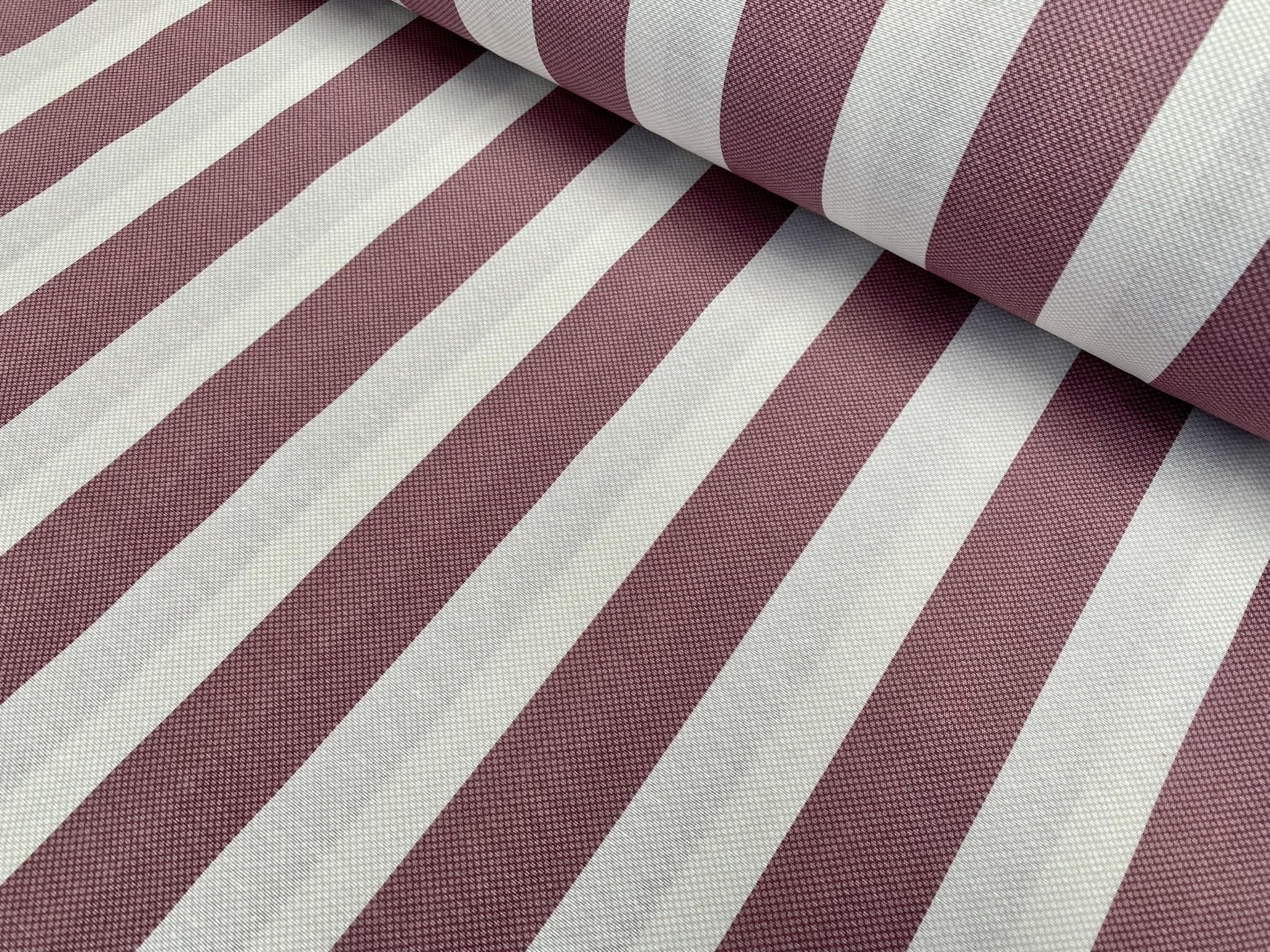 Honeycomb Marine Striped Fabric Home Decor Furnishing Stripe Curtain Upholstery Dressmaking Material 140cm Wide (Mauve Pink, 3 Metres)
