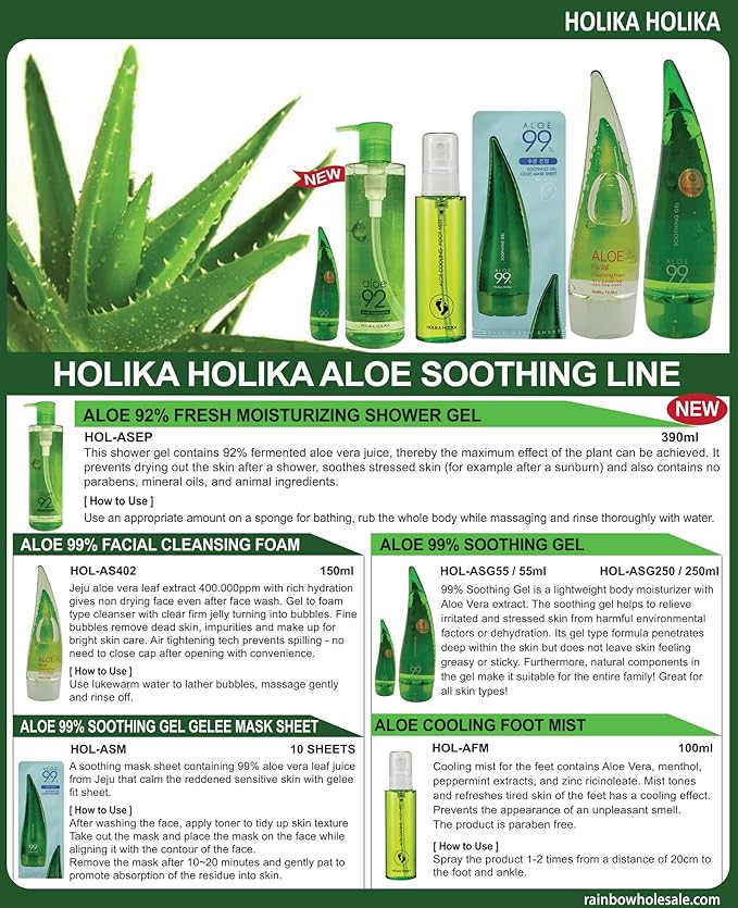 aloe facial cleansing foam holika