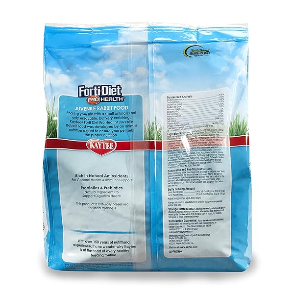 KAYTEE FORTI-DIET PRO HEALTH JUVENILE RABBIT FOOD 5LB