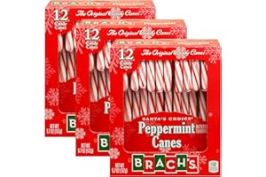 Brach's 12 Peppermint Candy Canes, 12 Count (Pack of 3)