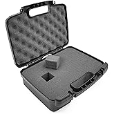 CASEMATIX 12" Customizable Foam Case for Portable Electronics - Hard Carrying Case with Pre-Diced Foam Interior for Use As Pico Projector Case, Microphone Case, Recorder Case and More