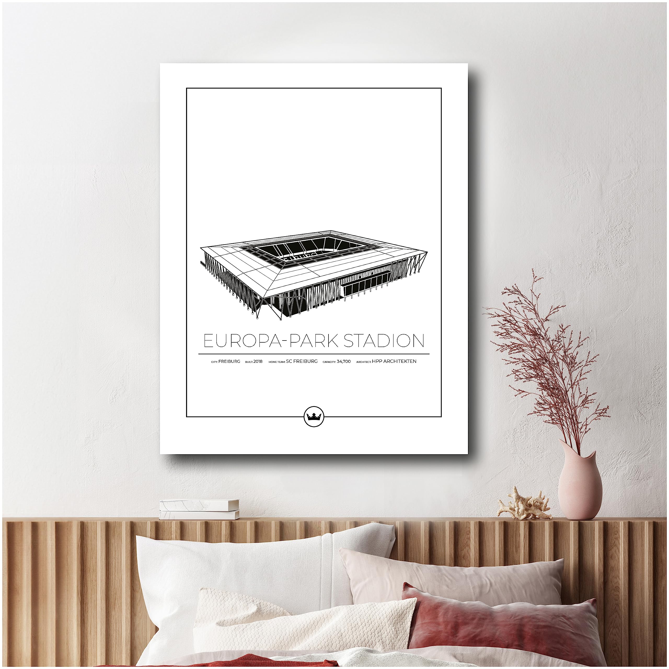 Sverigemotiv.se Stadium Posters (Freiburg - Europa Park Stadium, 40 x 50 cm) — image 1