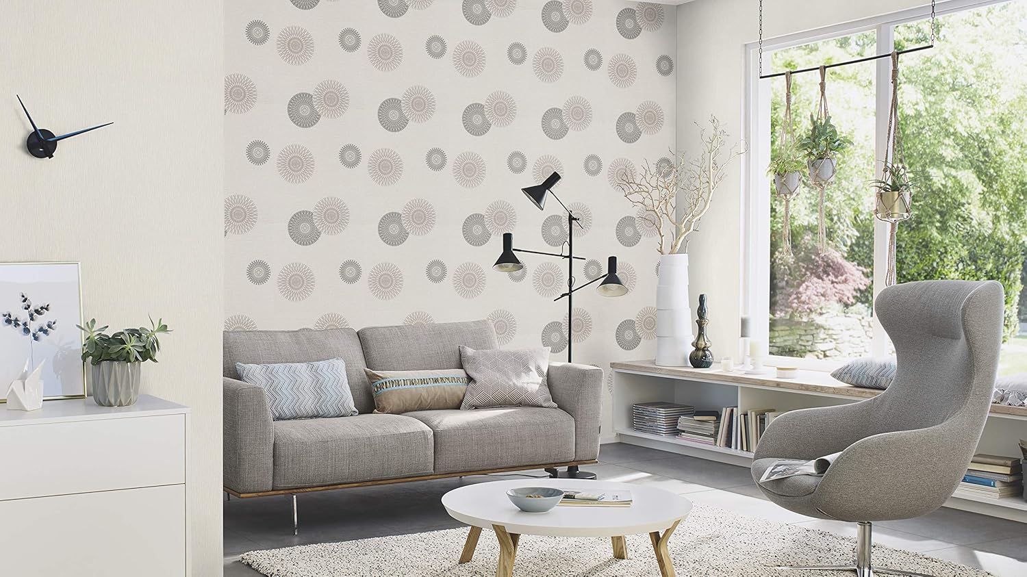 Rasch Tapeten Vliestapete (Grafisch) Grey 10, 05 m x 0, 53 m Tapetenwechsel 808810, Lightgrey, 53 x 1005 cm - Image 5
