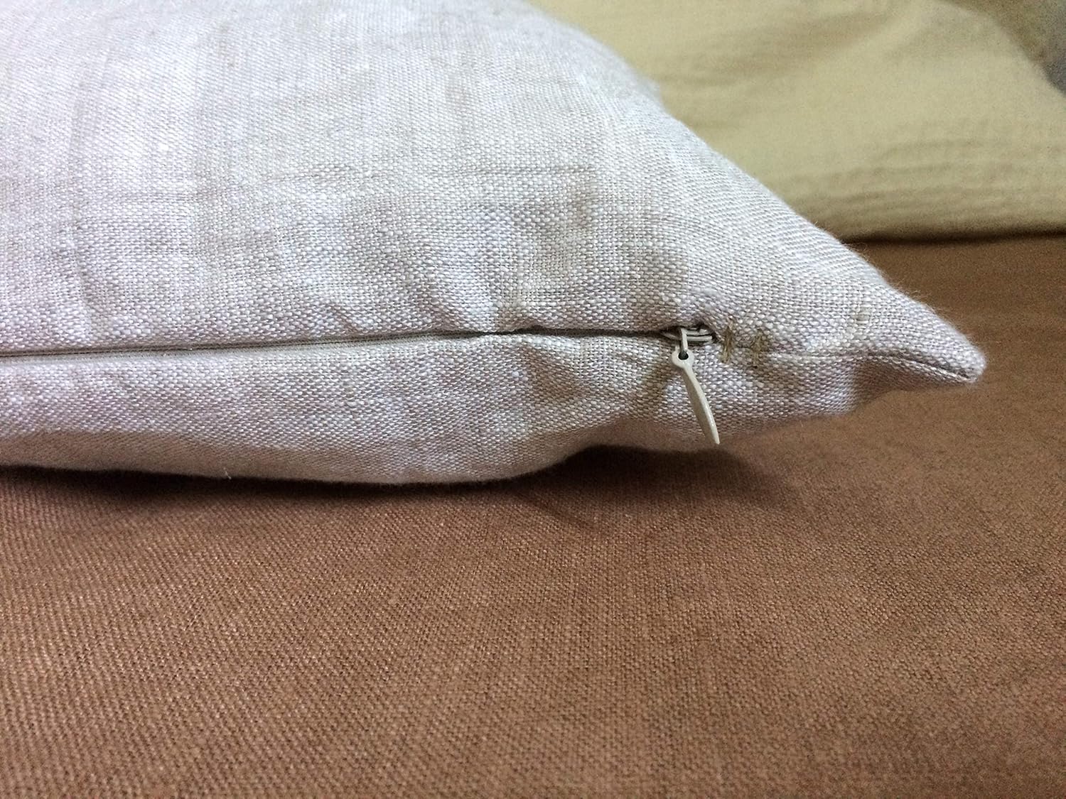 Amazon Com Linen Pillowcase With Hidden Zipper Closure Pure Flax