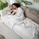 Comfy Cubs Muslin Blanket Twin 229 x 168 cm Six Layer Lightweight Cotton White view 2