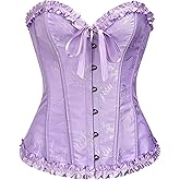 SZIVYSHI Corset Tops for Women, Bustier Shapewear Lingerie, Lace Waist Push Up Bodysuit