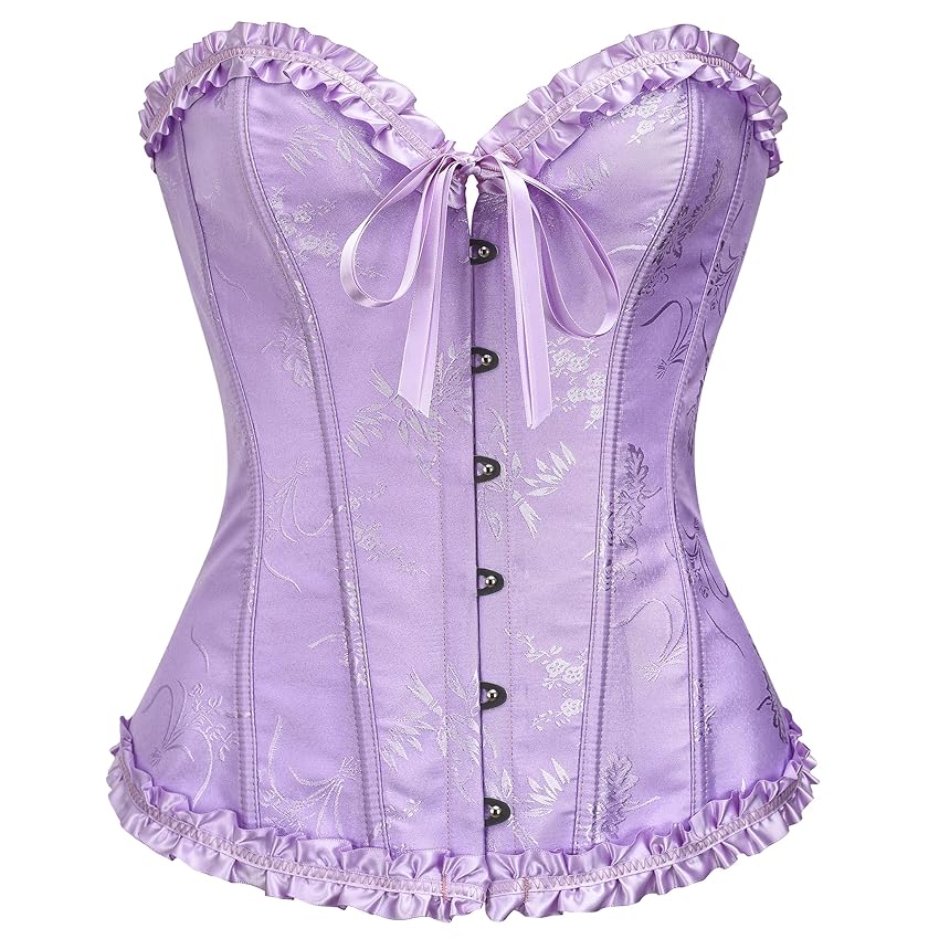 SZIVYSHI Viola Corsetto Donna Top - Overbust Lace Up Waist Cincher Bustier Lingerie