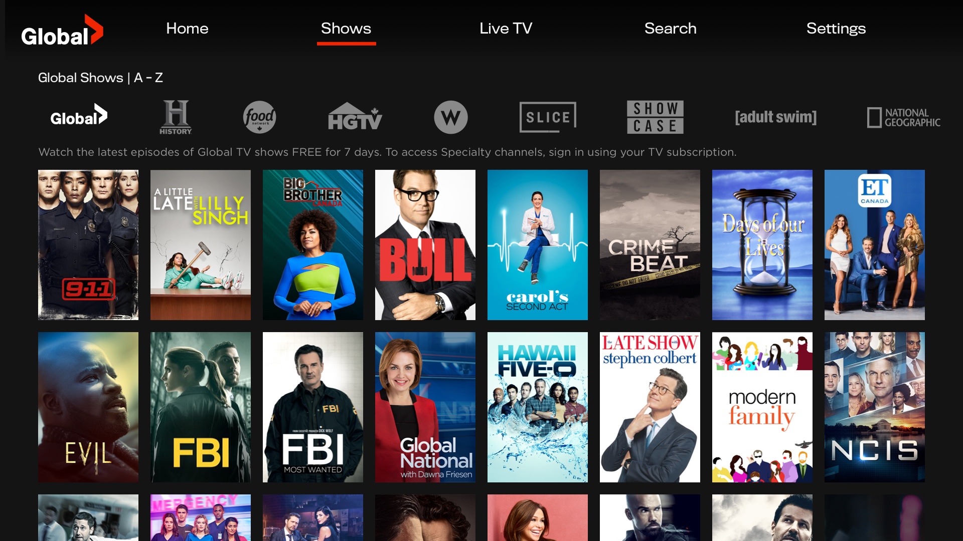 Global TV Amazon.ca generic