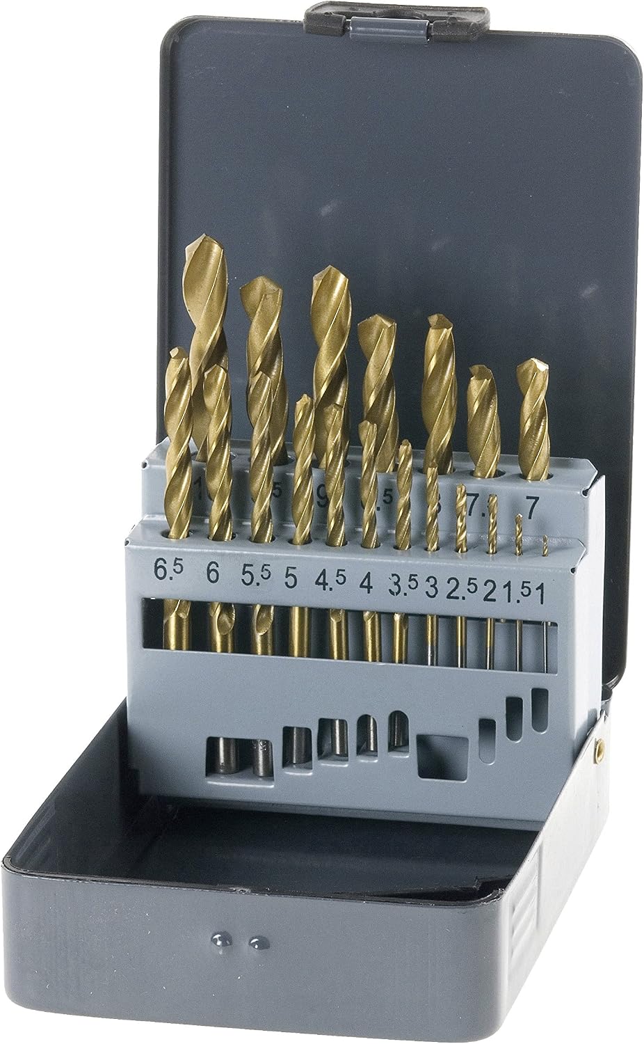 kwb Kraftixx HSS Titan drill set, 19 pieces, diameter 1 to 10 mm (slope 0.5 mm)