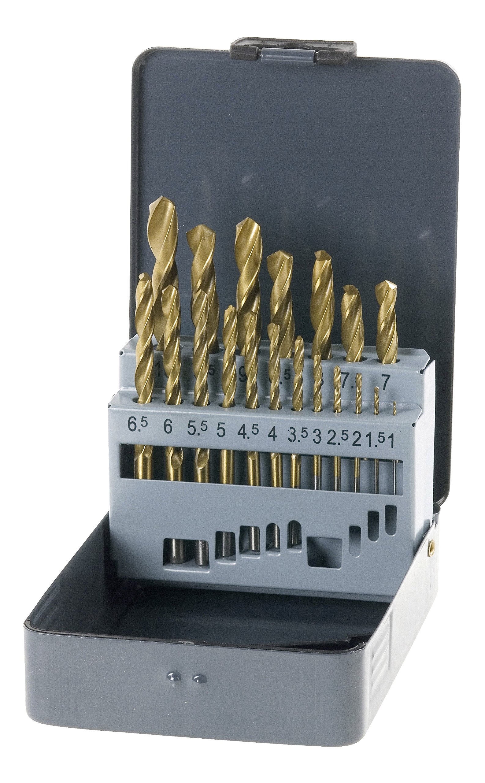 kwb Kraftixx HSS Titan drill set, 19 pieces, Ø 1 to 10 mm (slope 0.5 mm)