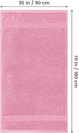Utopia Towels Premium Jumbo Bath Sheet 90 x 180 cm 2 Pack Pink view 2