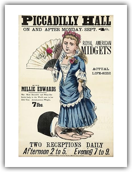 Amazon フリークショーポスター Piccadilly Hall ロイヤルamerican Midgets C18 Giclee Fineアートプリント 12 X 16 Image 9 31 X 14 アートフレーム ポスター オンライン通販