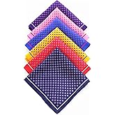 JEMYGINS 6PCS Silk Pocket Squares for Men Handkerchief Hanky Set