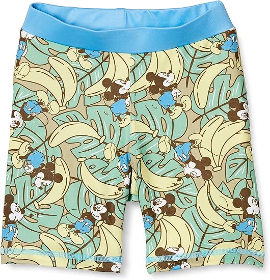 Amazon ディズニー スイムショーツ ディズニー ミッキー バナナ総柄 パンツ水着 男の子 ブルー 80 水着 通販