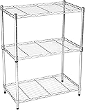 AmazonBasics 3-Shelf Shelving Unit - Chrome