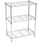 AmazonBasics 3-Shelf Shelving Unit - Chrome