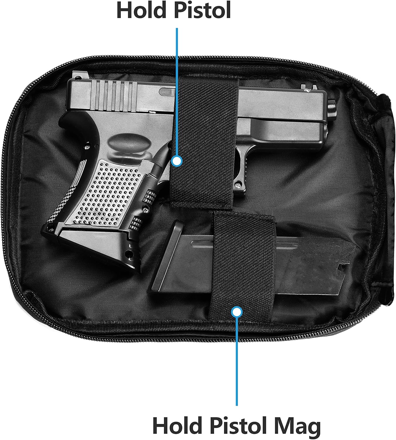 Ideagle Gun Bag for Handguns, Concealed Carry Pistol Holster, Handgun Case Waist Bag with Belt Loops: Sports & Outdoors