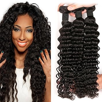 Amazon Com Brazilian Deep Wave Bundles 20 22 24 Inch Natural