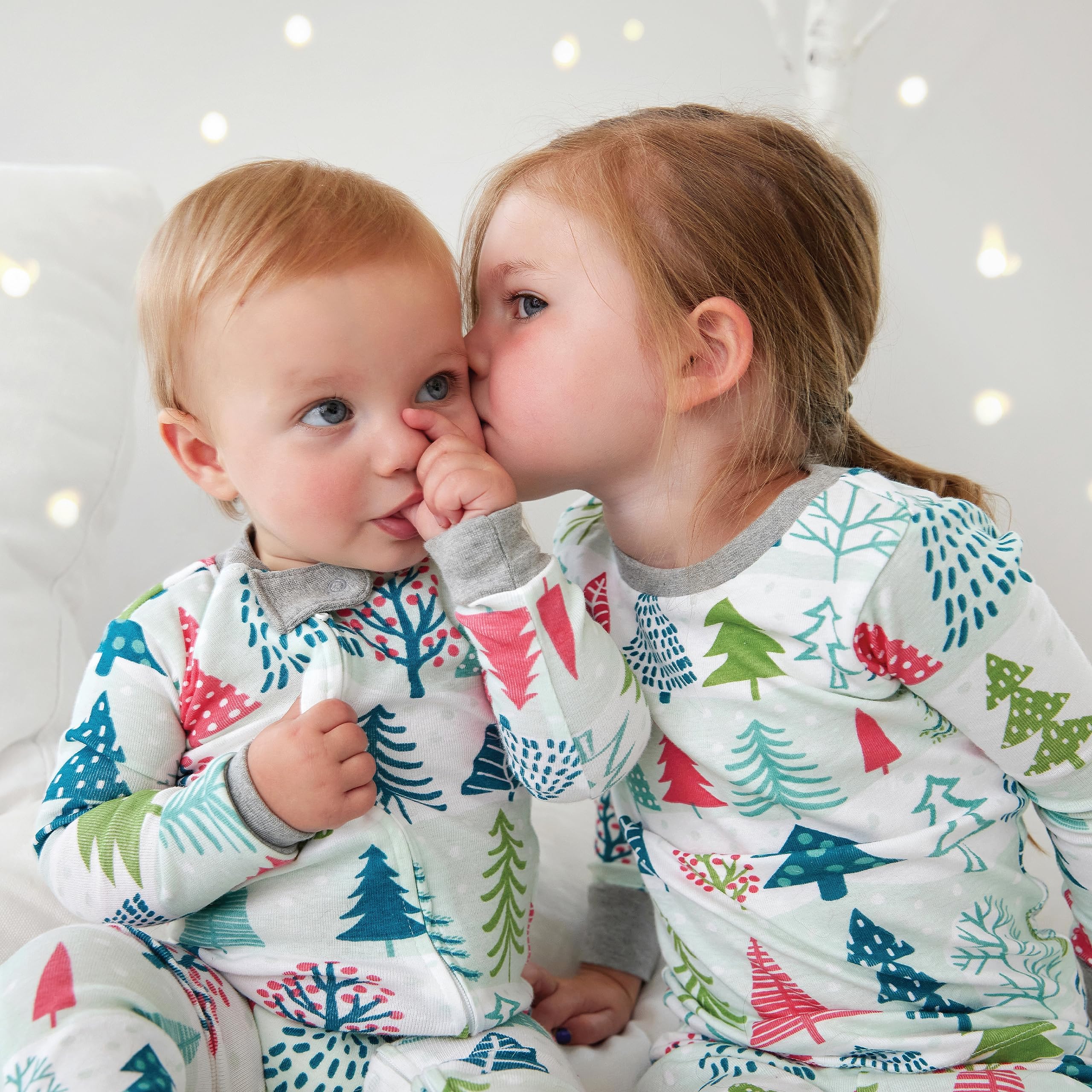 HonestBaby Family Matching Holiday Pajamas 100% Organic Cotton for Men, Women, Kids, Toddlers, Baby Boys, Girls, Unisex, Pets