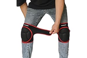 MUZEEMOU Knee Pads for Gardening,Flooring - Thick EVA Foam Cushion, Non-Slip Silicone & Adjustable Straps (S/M/L), Breathable Unisex Garden Kneeling Pad with Extended Comfort