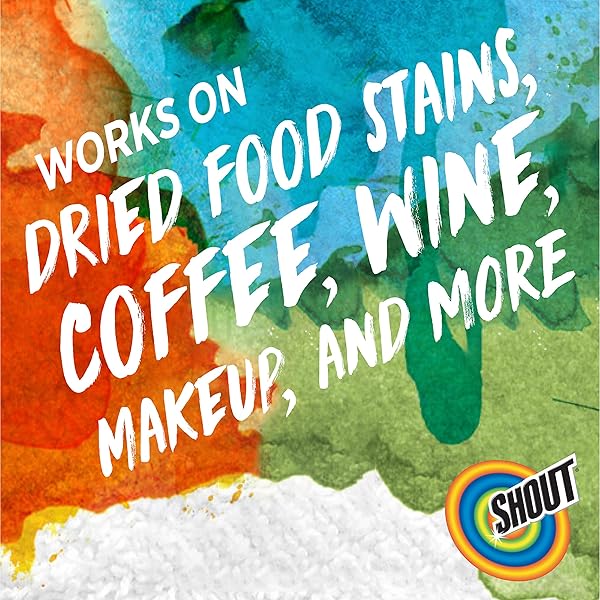 SHOUT ADVANCED STAIN REMOVER GEL FOR CLOTHES LAUNDRY, ULTRA CONCENTRATED GEL WITH BUILT-IN SCRUBBER BRUSH FOR DEEP SET-IN STAINS, 8.7OZ