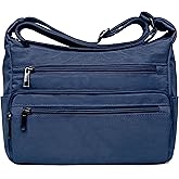 VOLGANIK ROCK RFID Purses for Women Fabric Nylon Multi Pocket Crossbody Bag Ladies Travel Handbag