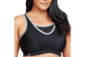 Glamorise Womens Full Figure No Bounce Plus Size Camisole Wirefree Back Close Sports Bra #1066