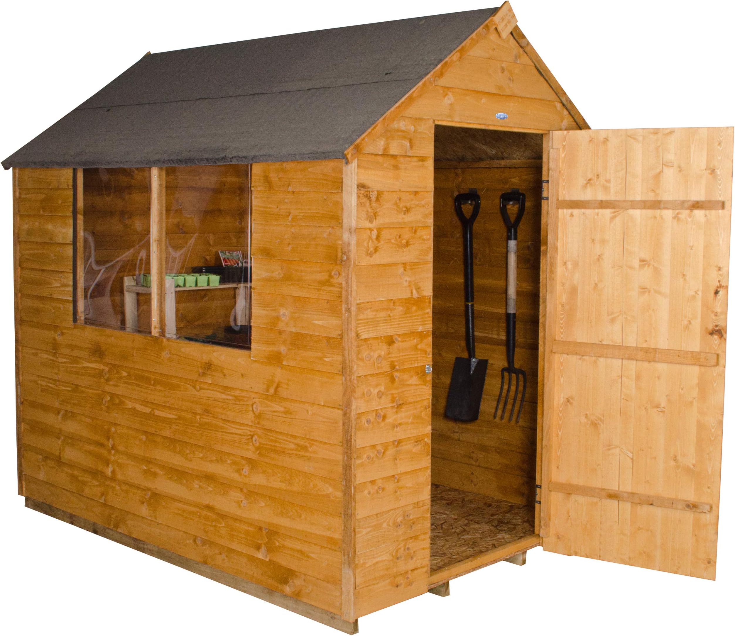 Forest Garden 7x5 Overlap Apex Garden Shed - Dip Treated