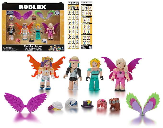 New Exclusive Roblox Fashion Icons Mix Match Set Celebrity Collection Includes 11 Pieces Walmart Exclusive - 