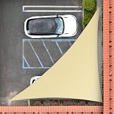 Royal Shade 16' x 16' x 22.6' Beige Triangle Sun Shade Sail for Backyard | HDPE Breathable Fabric, 95% UV Block, Canopy for Deck Garden and Patio, Quick Installation, Customizable Universal-RT16