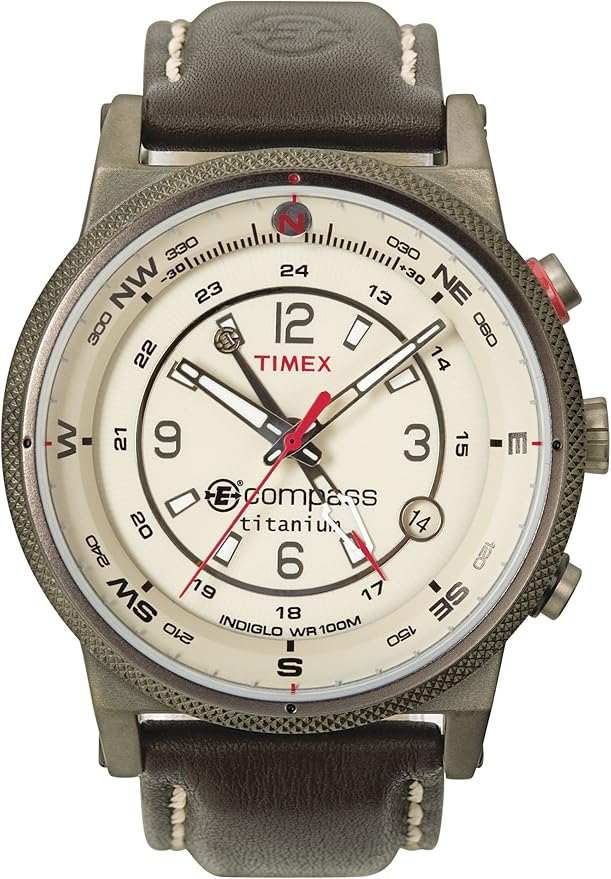 Timex Men's T49201 Expedition Titanium Leather Watch Timex