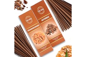 TRUMIRI Frankincense & Myrrh - Combo Pack of Incense Sticks - 100 Inscents-Sticks of Each Scent - Total 200 Insence - Non Toxic Incienso for Smudge Rituals and Spiritual Cleansing of Negative Energies