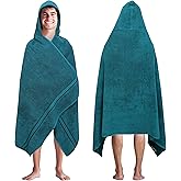 COTTON CRAFT Ultra Soft Hooded Towel – Oversized 35x70 Towel with Hood for Adults - 580 GSM 100% Cotton Ringspun Terry - Pool Beach Bath Sheet Wrap - Luxurious Plush Absorbent Bath Wrap – Teal