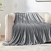 SLEEP ZONE Nanotex Cooling Blanket for Hot Sleepers, Double-Sided Cold Blanket King Size for Bed, Lightweight Summer Blankets for Sleeping (Dark Grey, 90''x108'')
