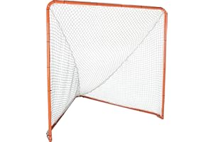 EZGoal Lacrosse Folding Goal, 6 x 6-Feet, Orange