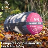 Trail Outdoor Leisure Trail Envelope Sleeping Bag Snug Hood 3 Season 1.3kg view 6
