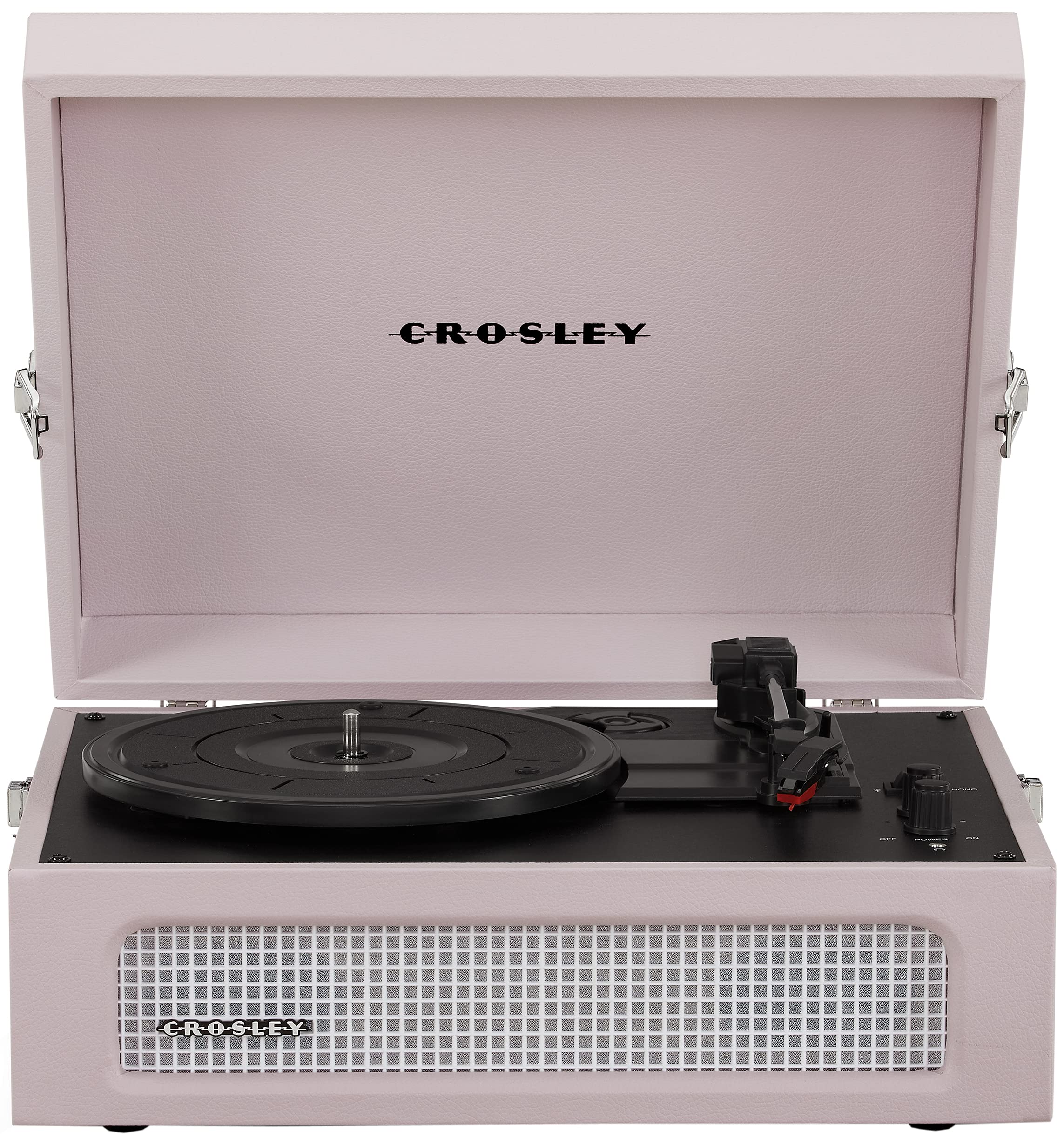 Crosley CR8017B-AM Voyager Vintage Portable Vinyl Record Player Turntable with Bluetooth in/Out and Built-in Speakers, Amethyst