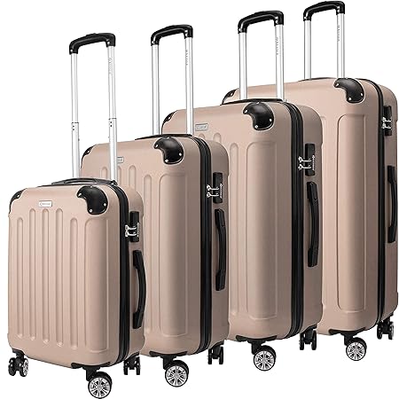 KESSER® 4tlg. Reisekoffer Hartschalenkofferset Hard Shell Basic Hartschalenkoffer Trolley Koffer Reisekofferset Gepäck Rollko