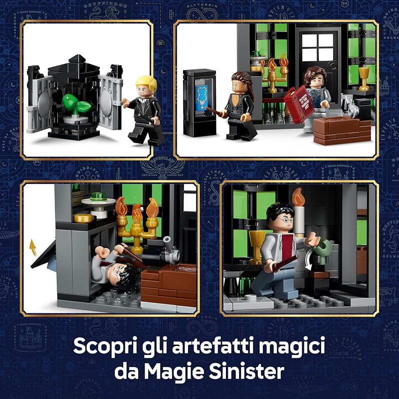 Harry Potter Negozi di Magia di Notturn Alley - Giocattolo in Miniatura con 8 Minifigure e Patronus da Collezione - Decorazione Cameretta - Regalo per Bambine e Bambini da 8 Anni in su - 76471 — foto 3 di 8