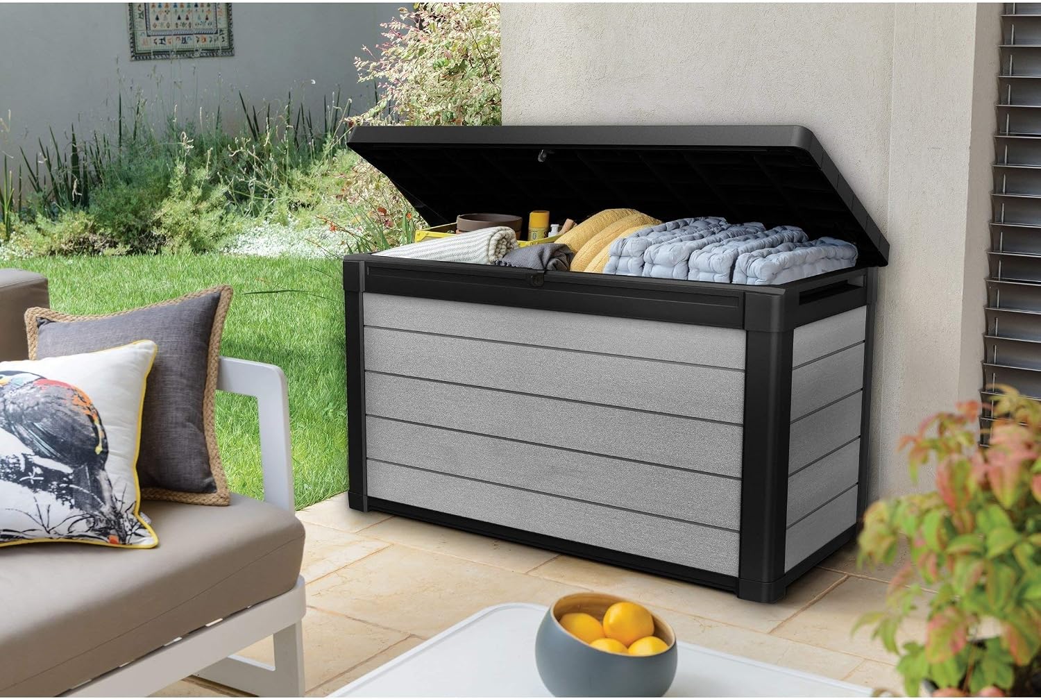 Keter Denali Grey 380 Litre Resin Trunk 122.9 x 62.1 x 70.9 H cm, 380 litri - Image 4