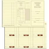 NextDayLabels Weekly Employee Pocket Size Time Cards, Made in the USA | (Pack of 100 Cards), Folds to fit in shirt pocket (2.75 x5"), so time worked can be documented anywhere, overtime, hours