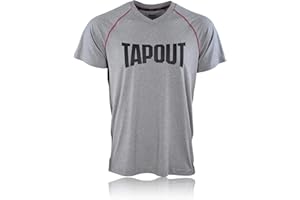 TAPOUT Mens Lounge Shirt Jersey - Super Soft V-Neck T Shirt Spandex/Polyester Blend Sleep Pajama Fight
