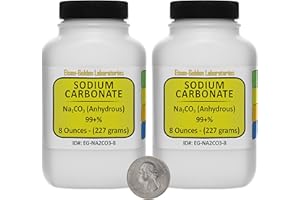 EISEN-GOLDEN LABORATORIES Sodium Carbonate [CNa2O3] 99+% ACS Grade Powder 1 Lb in Two Space-Saver Bottles