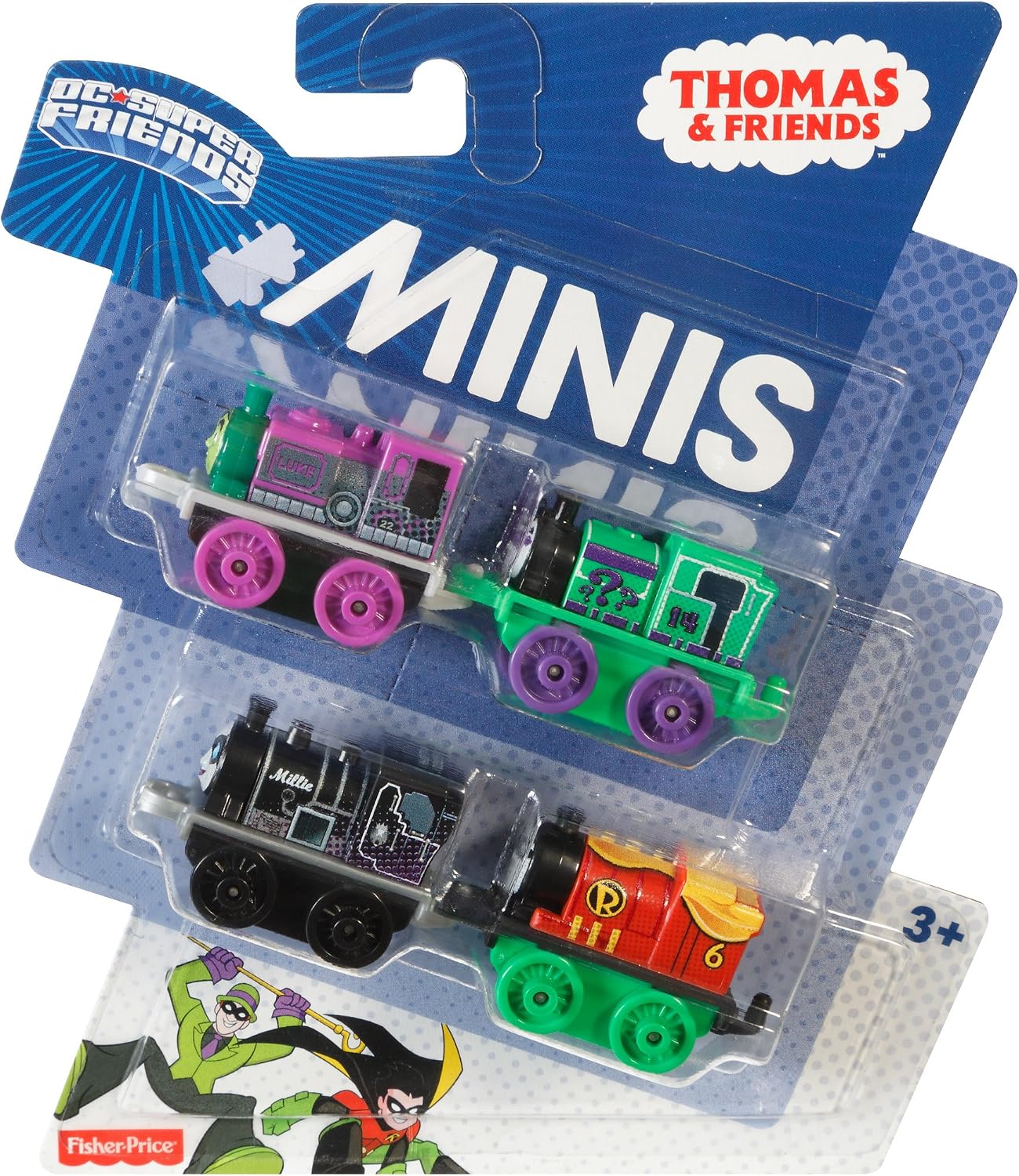 Thomas & Friends MINIS,/dc Super Friends 4-Pack, Green, Red, Purple - Image 5